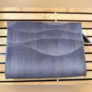 Giorgio Armani Lavender/Gray Textured Cosmetics Bag